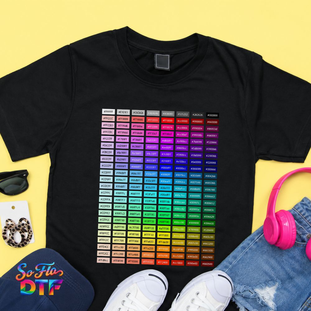 Color Matching Guide DTF Sheet - 11 in X 14 in