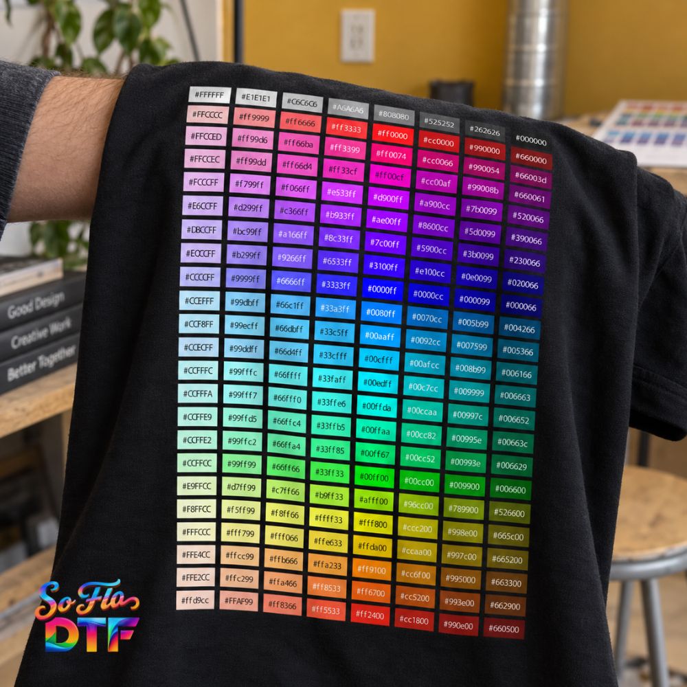 Color Matching Guide DTF Sheet - 11 in X 14 in