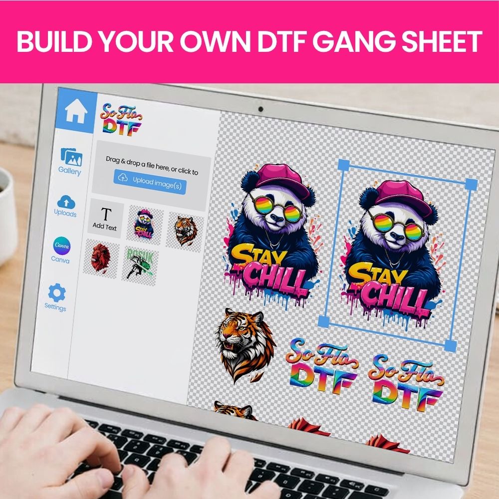 Custom DTF Gang Sheet Builder | 22-Inch-Wide Heat Transfers