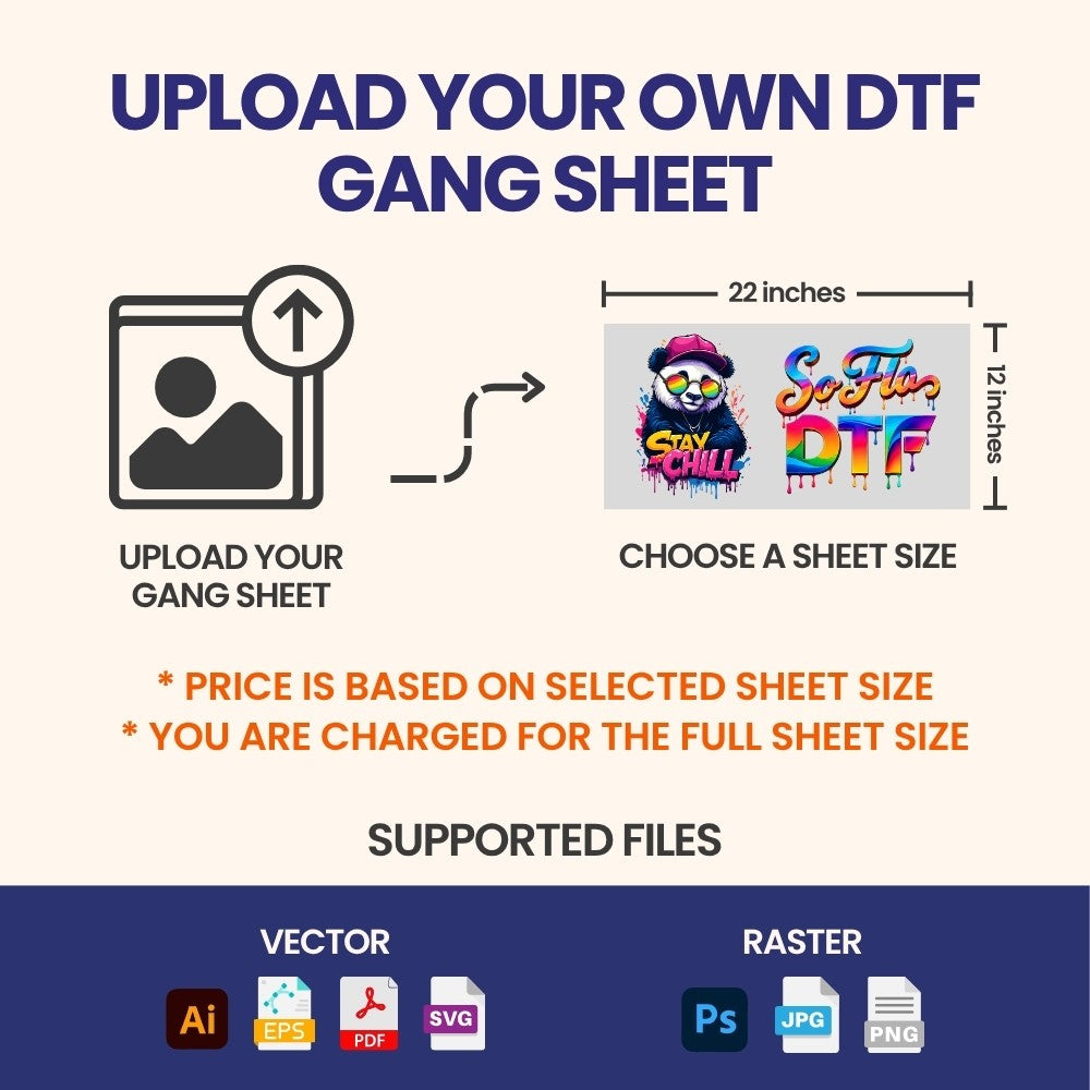 DTF Gang Sheet Printing | Upload Your Print-Ready File