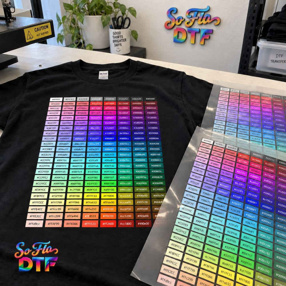Color Matching Guide DTF Sheet - 11 in X 14 in